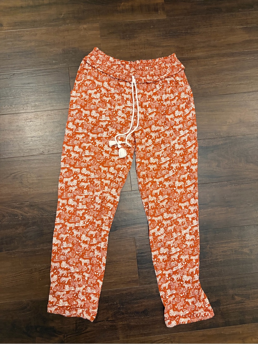 Anthropologie Tiger Print Lounge Pants XS Petite Cotton Modal